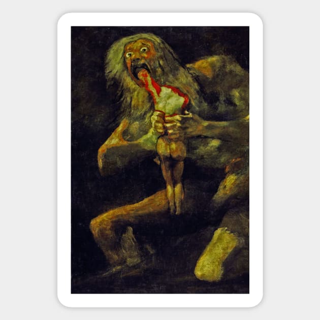 Goya's Saturn Sticker by iceagethaws